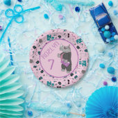 Mystery Rhino rosa Pappteller (Party)