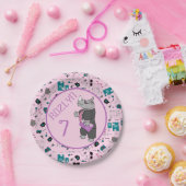 Mystery Rhino rosa Pappteller (Party)