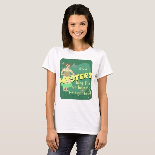 Mystery Snark Sassy Retro Reader Hausfrau T-Shirt (Vorne ganz)