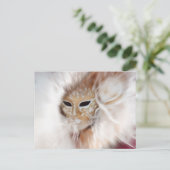 Mystery Venezianisch Karneval Maske Postkarte (Stehend Vorderseite)