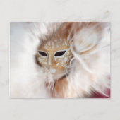 Mystery Venezianisch Karneval Maske Postkarte (Vorderseite)