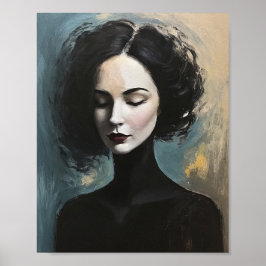 Mystery Woman Portrait Wall Decor Poster