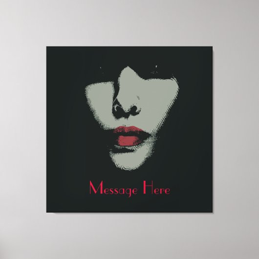 Mystery Woman Wrapped Canvas Leinwanddruck (Vorderseite)