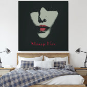 Mystery Woman Wrapped Canvas Leinwanddruck (Insitu (Schlafzimmer))