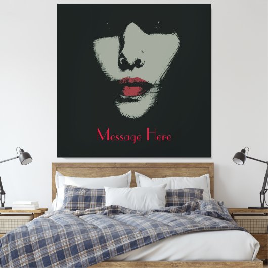Mystery Woman Wrapped Canvas Leinwanddruck (Insitu (Schlafzimmer))