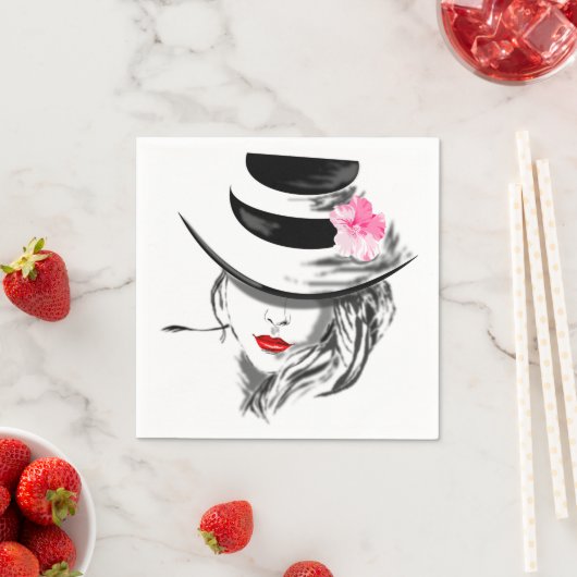 Mysteryous Lady Napkins Serviette (Beispiel)