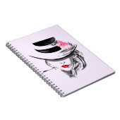 Mysteryous Lady Notebook Notizblock (Rechte Seite)