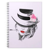 Mysteryous Lady Notebook Notizblock (Vorderseite)