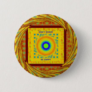 Mystic African Eye Wall Art: Ein Cyan-Blick Button