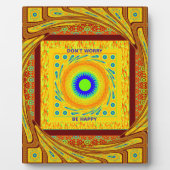 Mystic African Eye Wall Art: Ein Cyan-Blick Fotoplatte (Vorderseite)