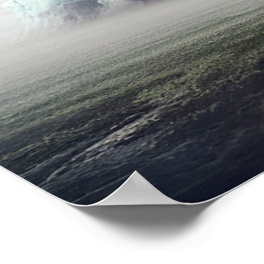 Mystic Ancient Eerie Ghost World Cloudy River Poster (Ecke)