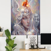 Mystic Angel Portrait Poster (Heimbüro)