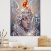Mystic Angel Portrait Poster (Küche)