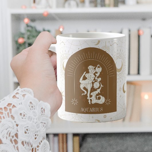 Mystic Aquarius Zodiac Stars Horoscope Kaffeetasse
