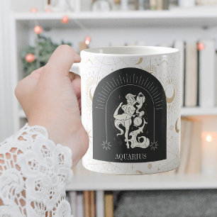 Mystic Aquarius Zodiac Stars Horoscope Kaffeetasse