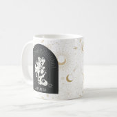 Mystic Aquarius Zodiac Stars Horoscope Kaffeetasse (Vorderseite Links)