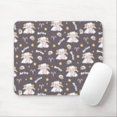 Mystic Aries Zodiac Night Bunny und Ram Mousepad (Mit Mouse)