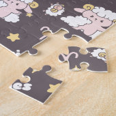 Mystic Aries Zodiac Night Bunny und Ram Puzzle (Seite)