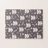 Mystic Aries Zodiac Night Bunny und Ram Puzzle (Horizontal)