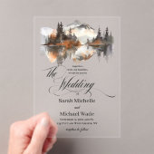 Mystic Autumn Calligraphy Wedding Invitation Acryleinladungen (Insitu (Handheld))