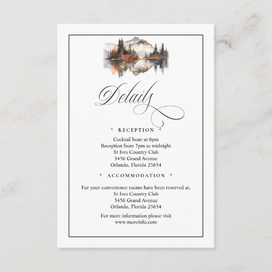 Mystic Autumn QR Code Enclosure Card Begleitkarte (Vorderseite)