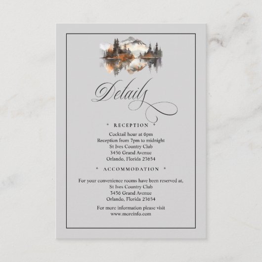 Mystic Autumn QR Code Enclosure Card Begleitkarte (Vorderseite)