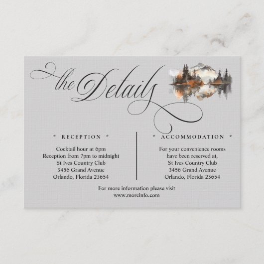 Mystic Autumn Script Details Enclosure Card Begleitkarte (Vorderseite)