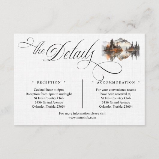 Mystic Autumn Script Details Enclosure Card Begleitkarte (Vorderseite)