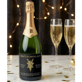 Mystic Bachelorette Tarot Party Schaumweinetikett