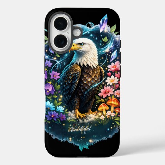 Mystic Bald Eagle Tough iPhone 16 Hülle (Rückseite)
