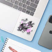 Mystic Bat Moon Sticker (Laptop mit iPhone)