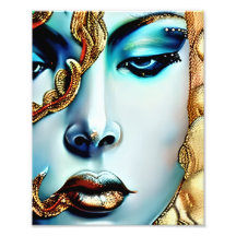 Mystic Beauty Golden Goddess Ai Art