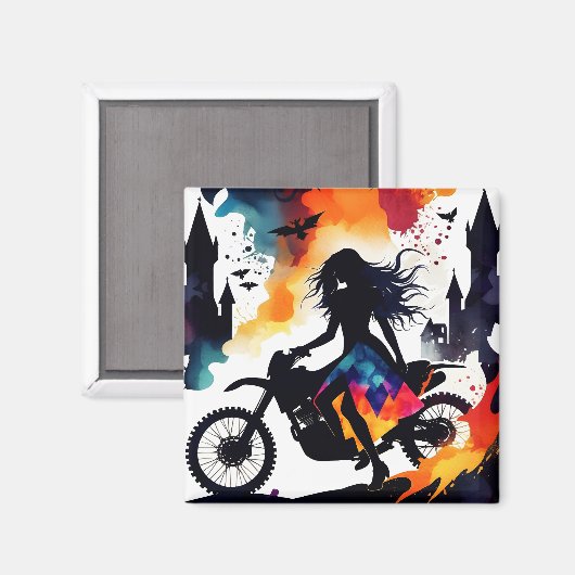 Mystic Biker's Journey Magnet (Vorderseite/Rückseite)