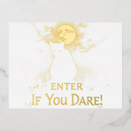 Mystic Black Cat Graveyard Card Folien Feiertagspostkarte