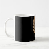 Mystic Black Cat Halloween Boho Kaffeetasse (Links)