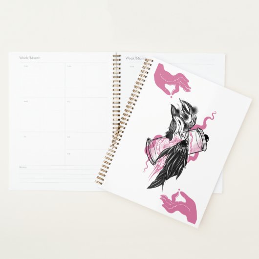 Mystic Black Raven mit Lotus Hands Planner Planer (Anzeige)