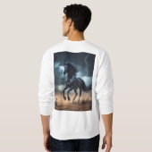 Mystic Black Stallion Storm Rider T-Shirt ⚡ 🖤 Sweatshirt (Schwarz voll)