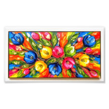 "Mystic Bloom Burst - Vibranding Abstrakte Blumenk