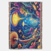 Mystic Bloom Forest Under Stars Decke (Vorderseite Vertikal)