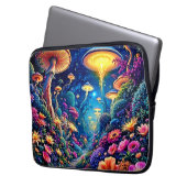 Mystic Bloom Forest Under Stars Laptopschutzhülle (Vorderseite Links)