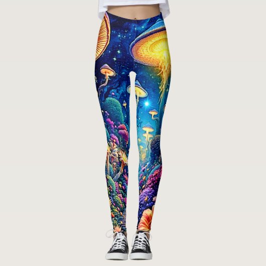 Mystic Bloom Forest Under Stars Leggings (Vorderseite)