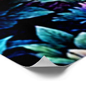 Mystic Bloom Forest Under Stars Poster (Ecke)