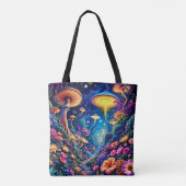 Mystic Bloom Forest Under Stars Tasche (Rückseite)