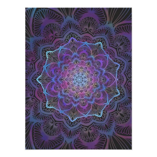 Mystic Bloom Mandala Fotodruck (Vorne)