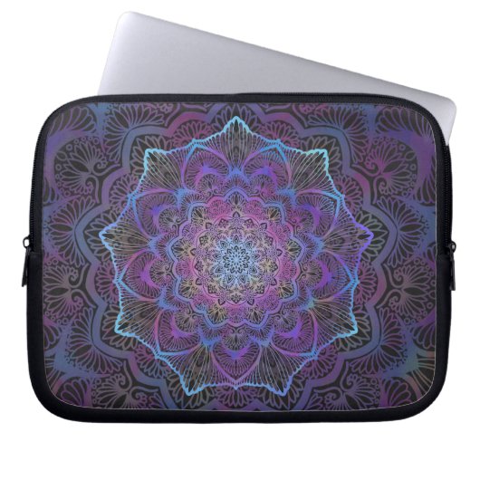 Mystic Bloom Mandala Laptopschutzhülle (Vorderseite)