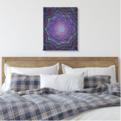 Mystic Bloom Mandala Leinwanddruck (Insitu (Schlafzimmer))