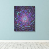 Mystic Bloom Mandala Leinwanddruck (Insitu (Holzboden))