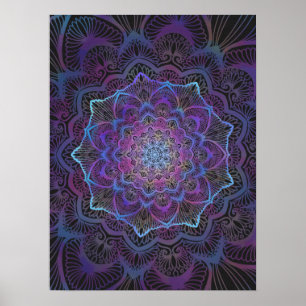 Mystic Bloom Mandala Poster