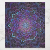 Mystic Bloom Mandala Weinetikett (Einzelnes Label)