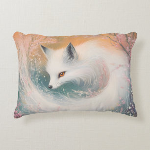 Mystic Bloom Spring Fox Watercolor Dekokissen